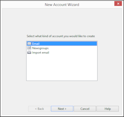 Opera Mail - New Account Wizard - Step 1