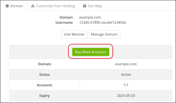 Customer Portal - Email - Buy More Accounts