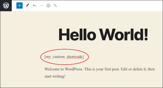 WordPress - Custom shortcode example