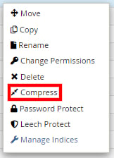 Compress file option
