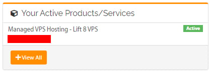 Managed VPS product under active products/services