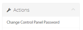 Change control panel password