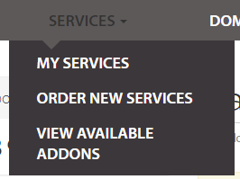 Select My Services from the Services menu